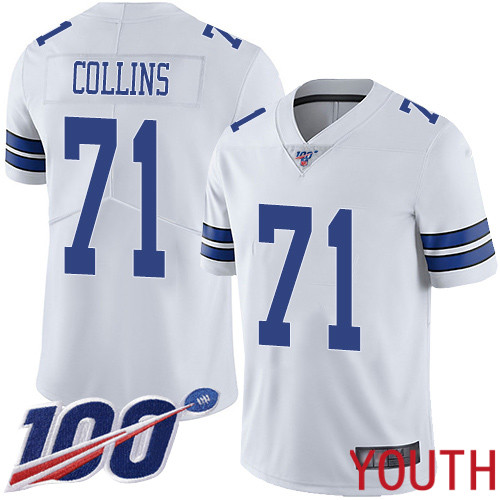 Youth Dallas Cowboys Limited White La el Collins Road #71 100th Season Vapor Untouchable NFL Jersey